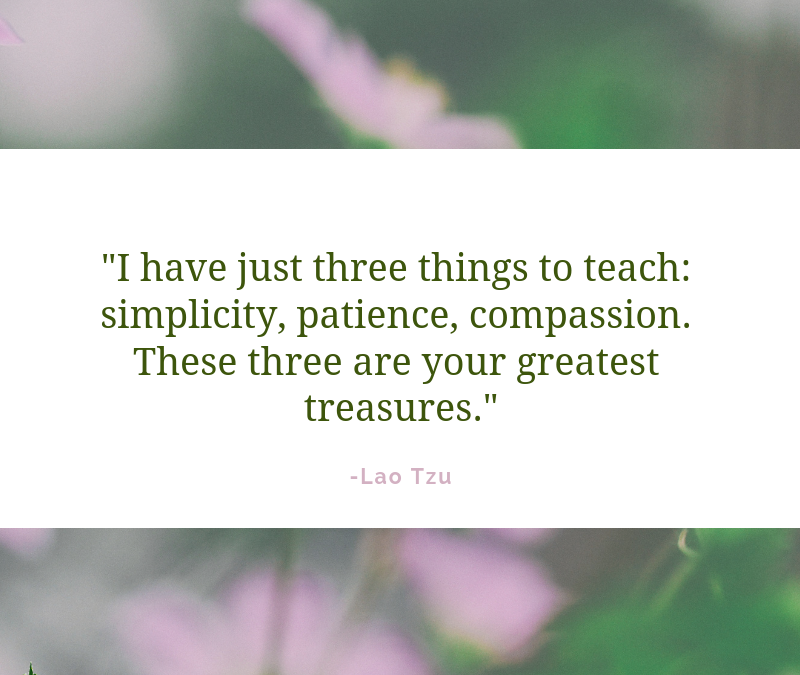 I have just three things to teach