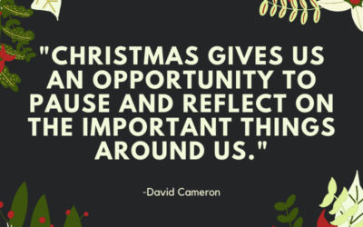 Christmas gives us an opportunity to pause and reflect on the important things around us